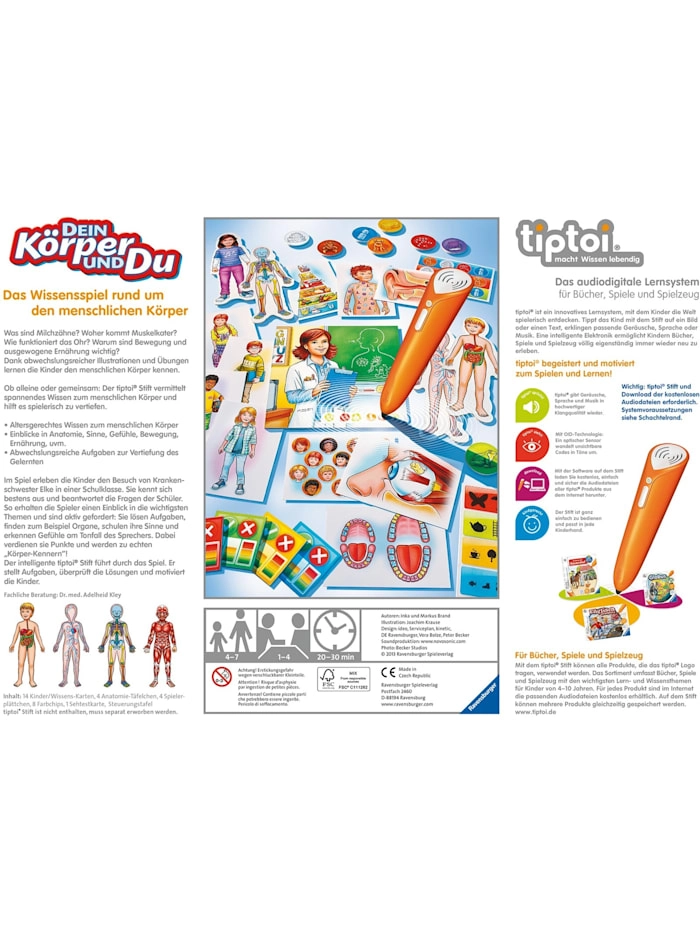 tiptoi Dein Körper und du, Brettspiel