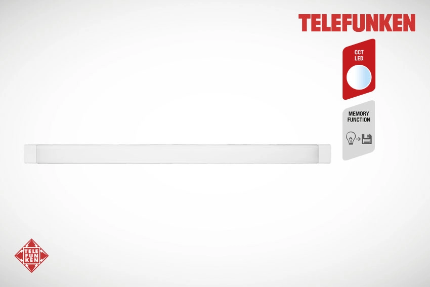 Telefunken CCT Langfeldleuchte, 122 cm, 45 W, 5000 lm, Weiß
