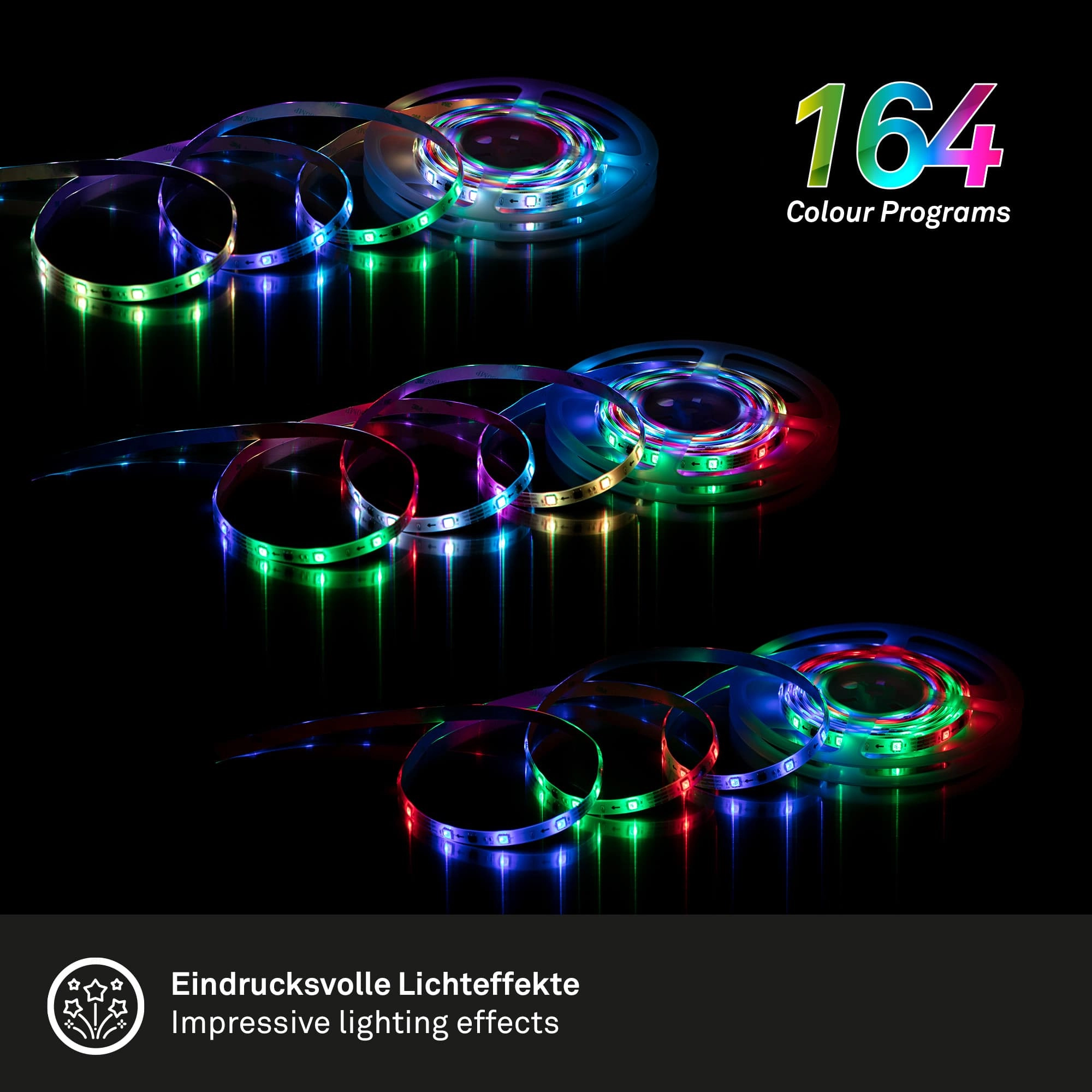RGB LED Streifen, 5 Meter, 22 W, Weiß