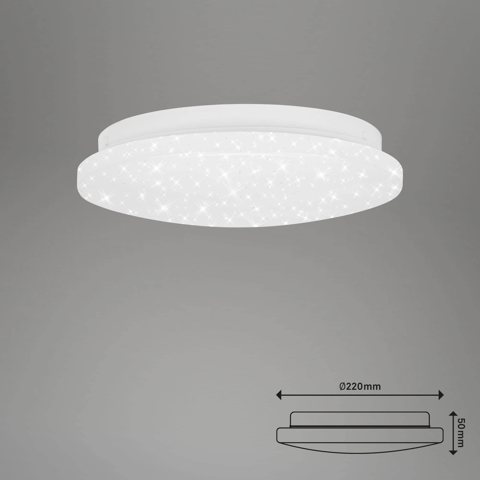 STERNENHIMMEL LED Deckenleuchte, Ø 22 cm, 8 W, Weiß