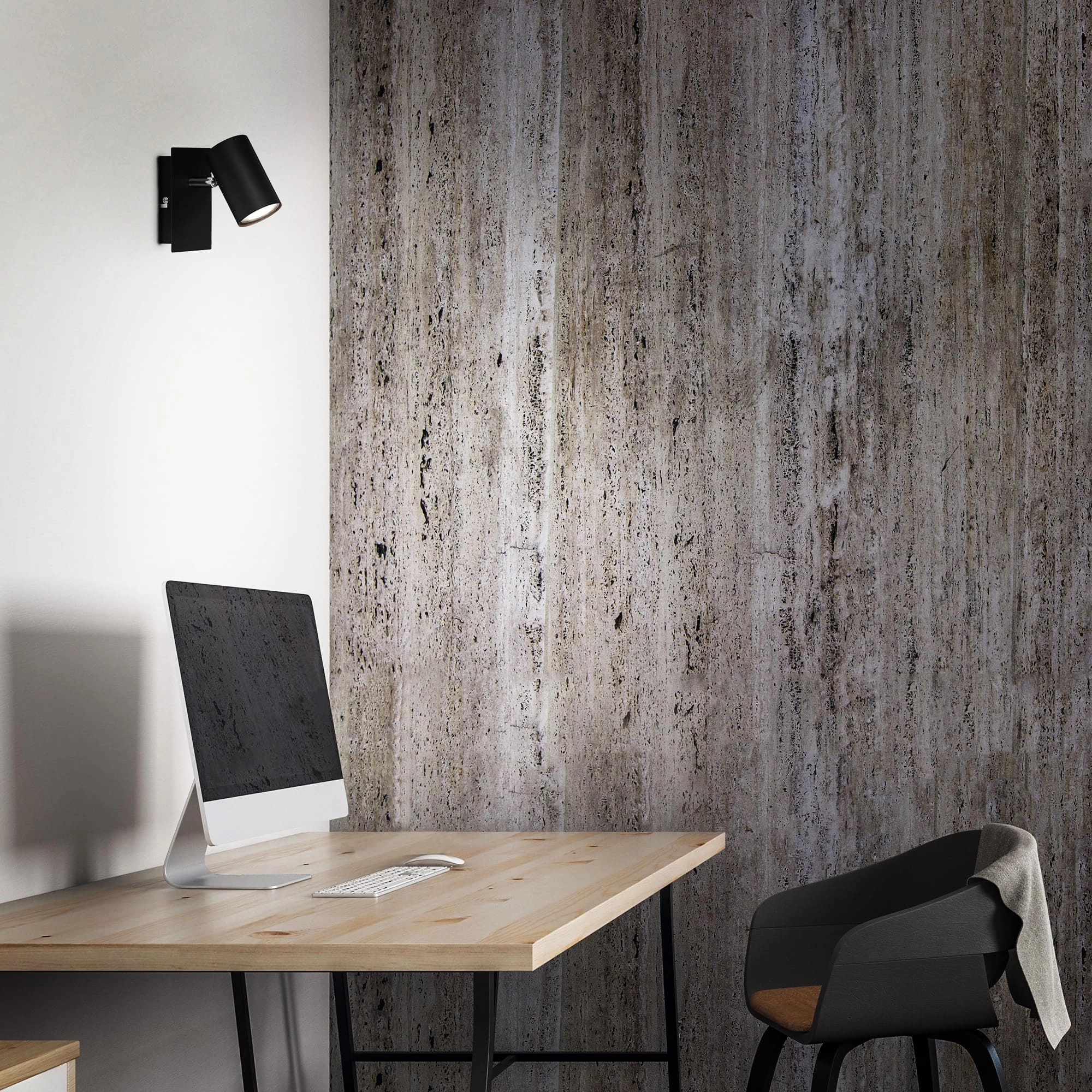 Spot Wandleuchte, 12 cm, max. 40 W, Schwarz