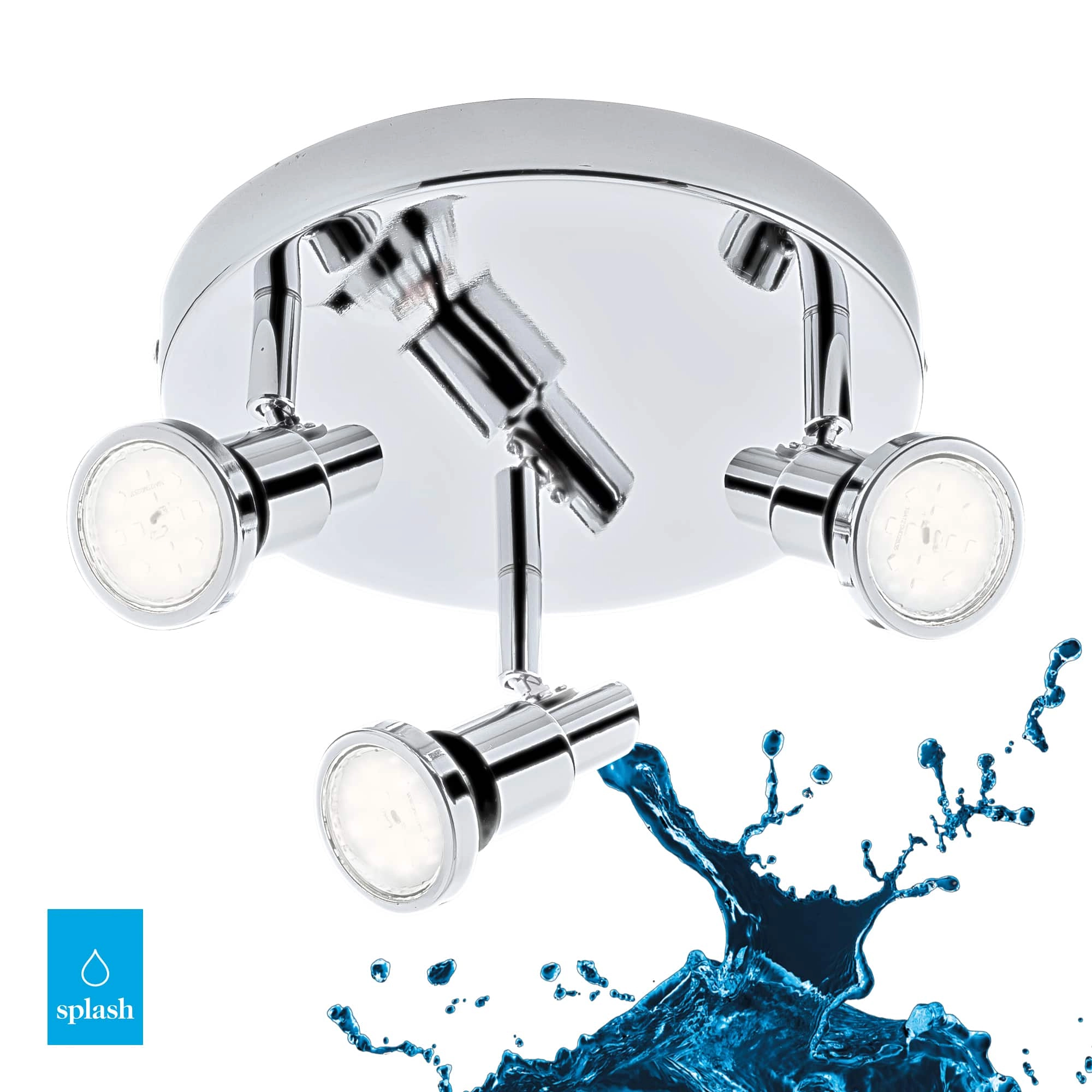 LED Spot Deckenleuchte, Ø 21 cm, 12 W, Chrom