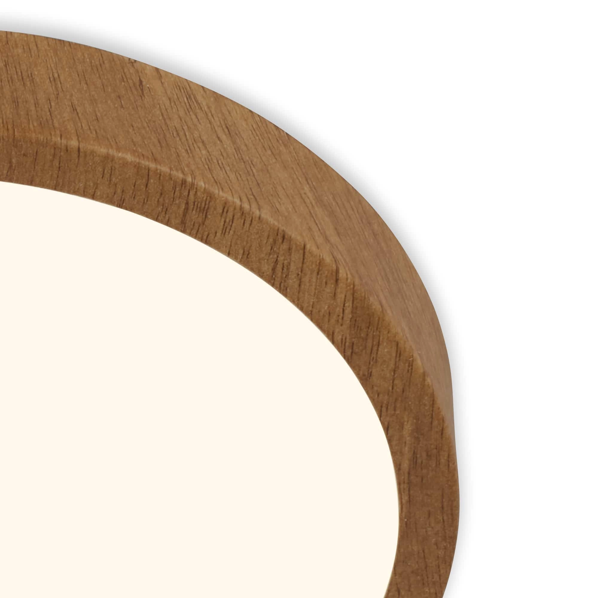 LED Aufbauleuchte, Ø 28 cm, LED-Platine, 12 W, 2000 lm, holzfarbig