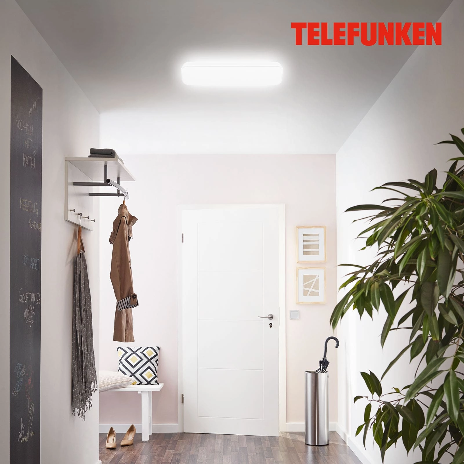 Telefunken Deckenleuchte, 60,5 cm, 24 W, 2800 lm, Weiß