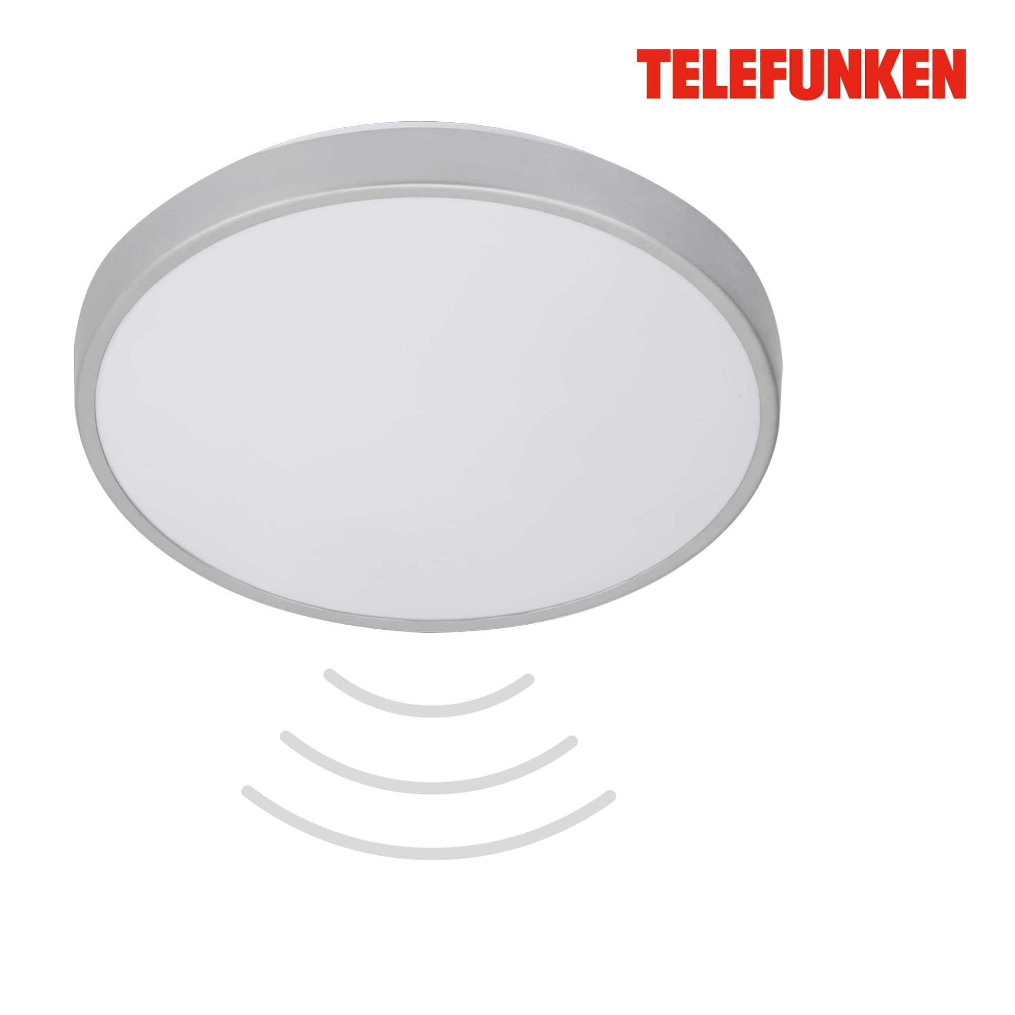 TELEFUNKEN Sensor LED Deckenleuchte, Ø 29 cm, 12 W, Weiß-Titan