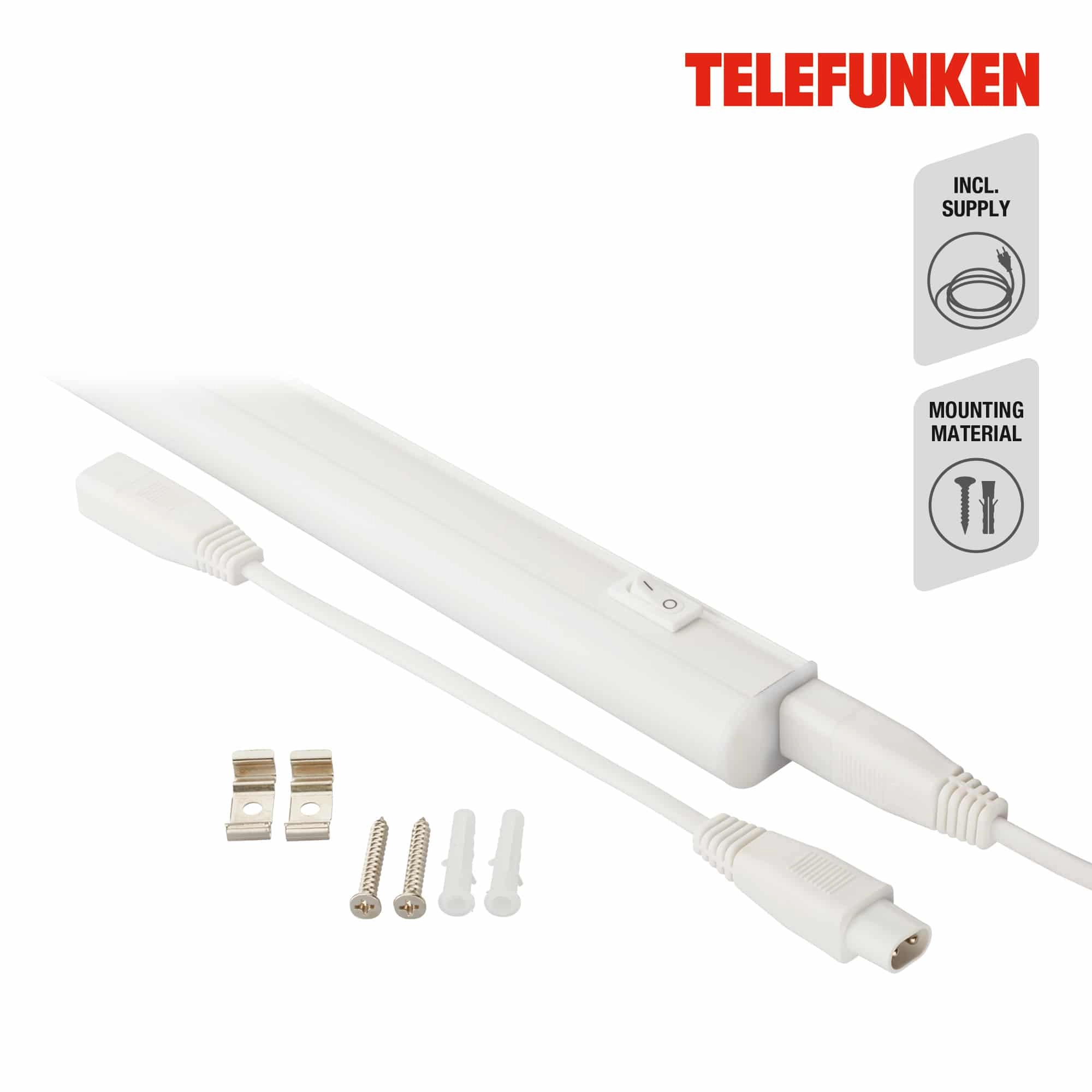 TELEFUNKEN LED Unterbauleuchte, 31,3 cm, 4 W, Weiß