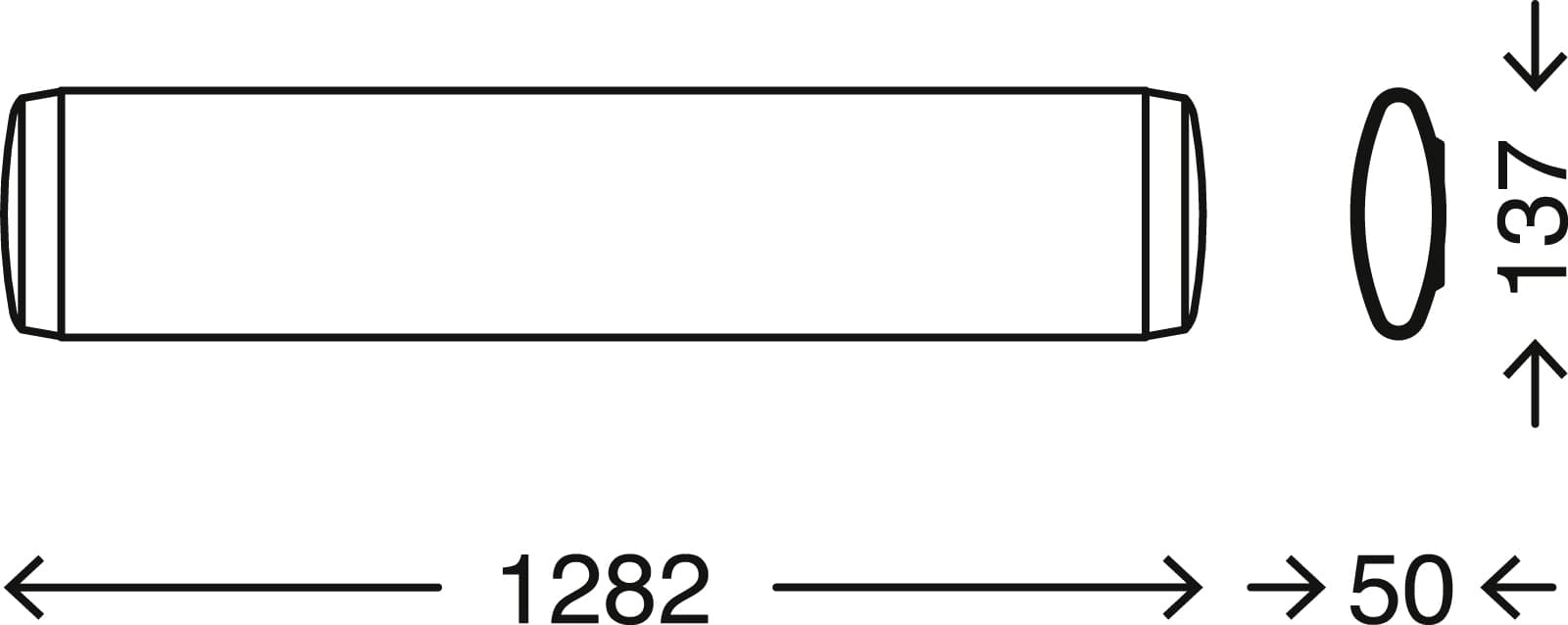 TELEFUNKEN LED Deckenleuchte, 128,2 cm, 30 W, Weiß