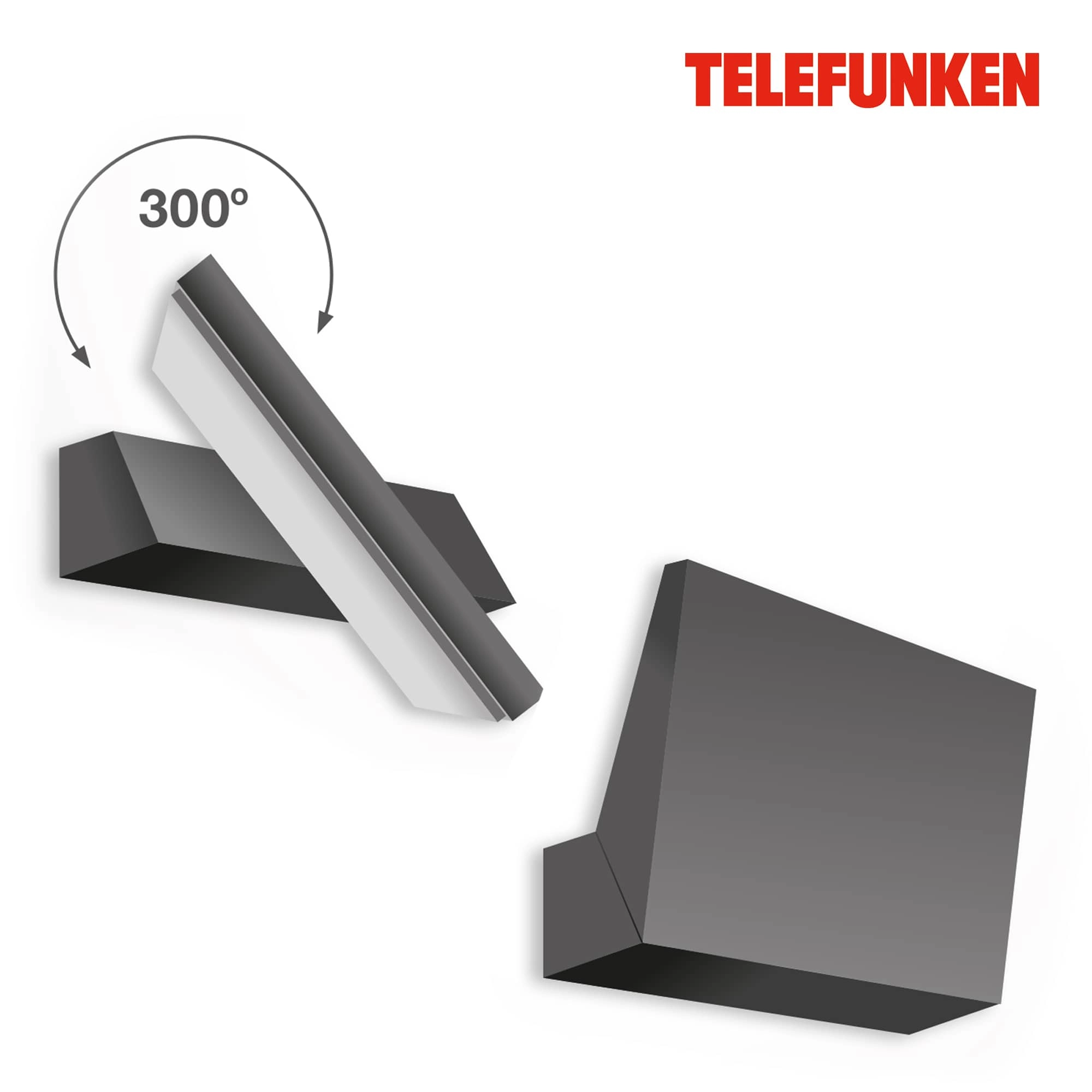 TELEFUNKEN LED Außenwandleuchte, 17,2 cm, 10 W, Schwarz