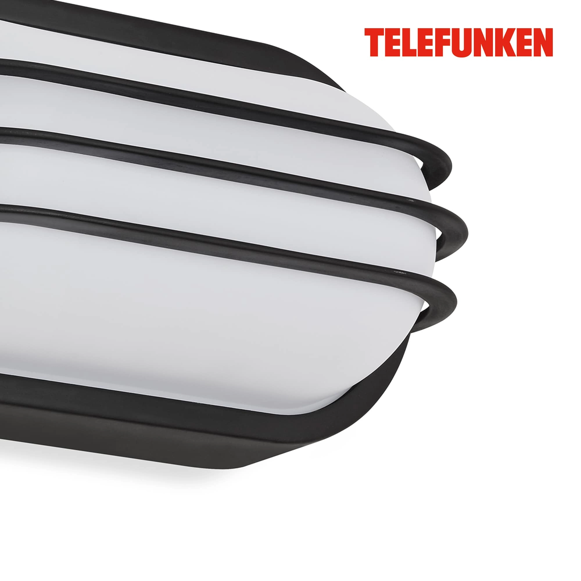 TELEFUNKEN LED Außenwandleuchte, 24 cm, 12 W, Schwarz