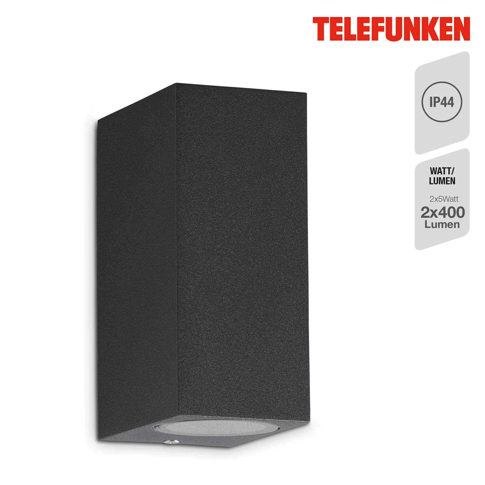 TELEFUNKEN LED Außenwandleuchte, 15,1 cm, 10 W, Anthrazit