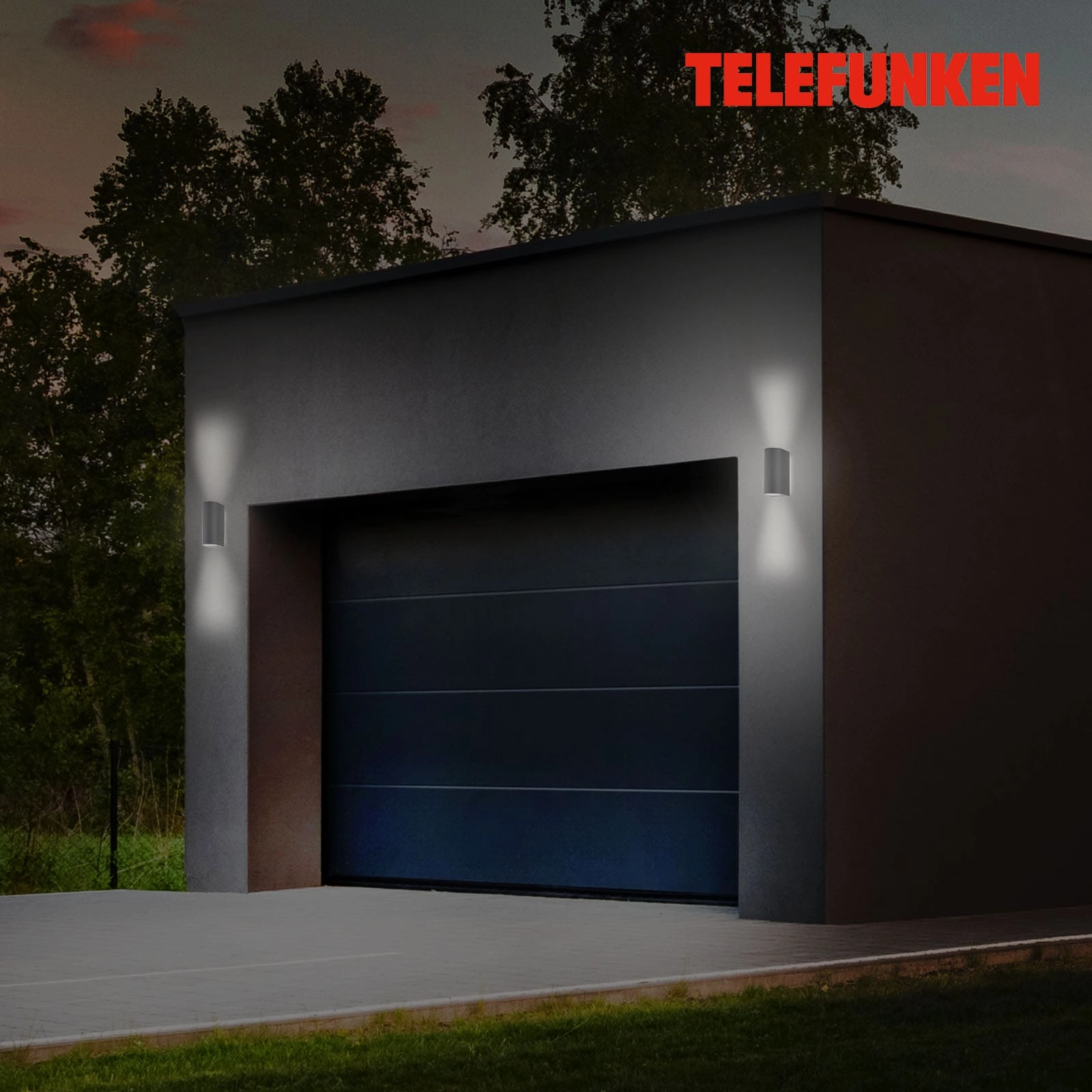 TELEFUNKEN LED Außenwandleuchte, 15,1 cm, 10 W, Anthrazit