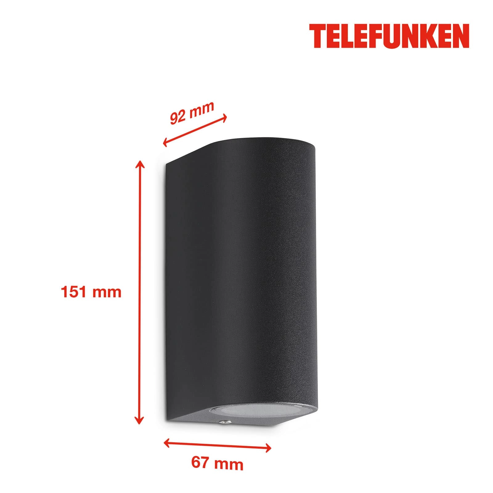TELEFUNKEN LED Außenwandleuchte, 15,1 cm, 10 W, Anthrazit