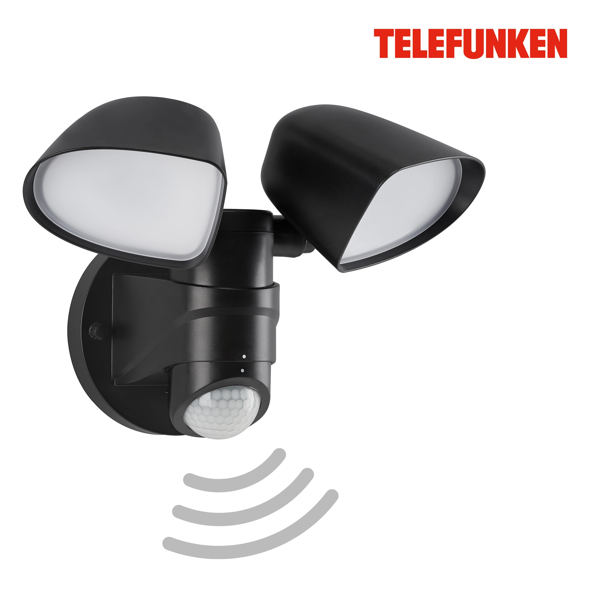 TELEFUNKEN LED Sensor Außenstrahler, 21,8 cm, 20 W, Schwarz