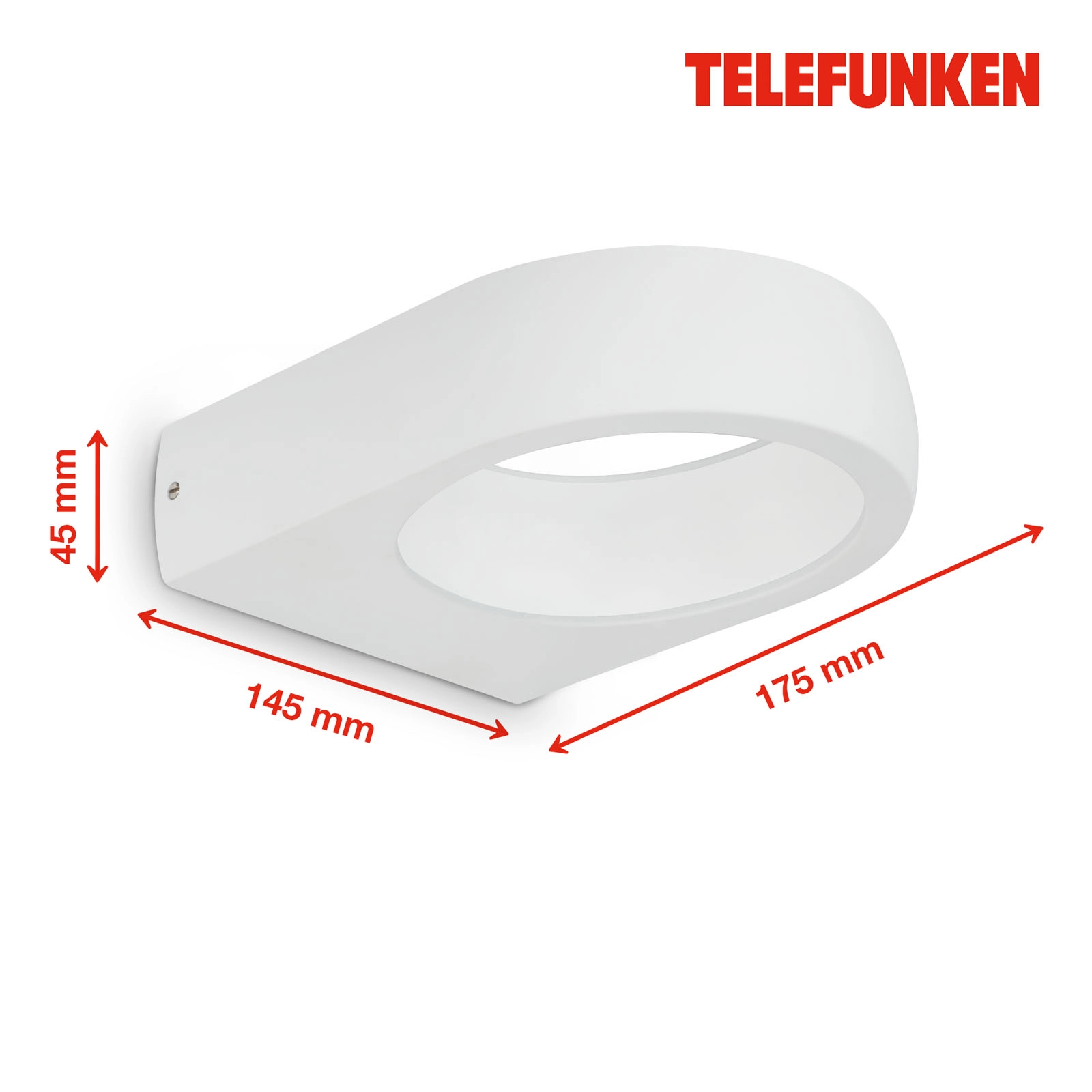 LED Außenleuchte, weiß, 1xLED/7,5W