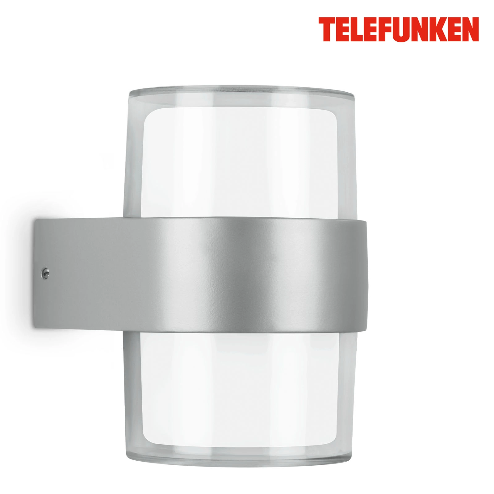 LED Außenleuchte, silber, 2xLED/8W