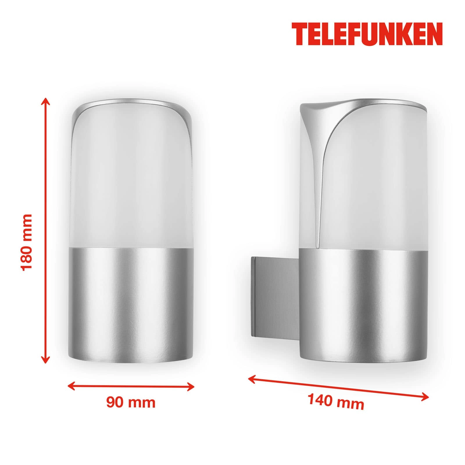 Außenleuchte, silber, 1xE27 exkl.