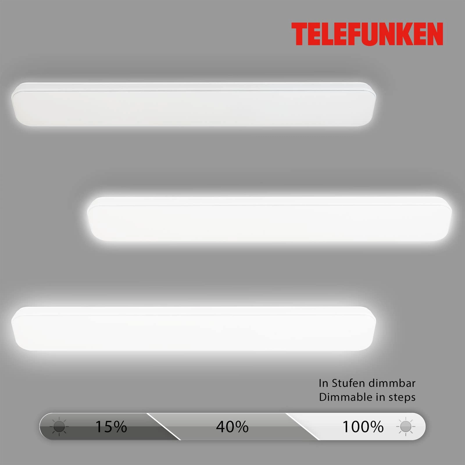 Telefunken Deckenleuchte, 115,5 cm, 48 W, 5100 lm, Weiß