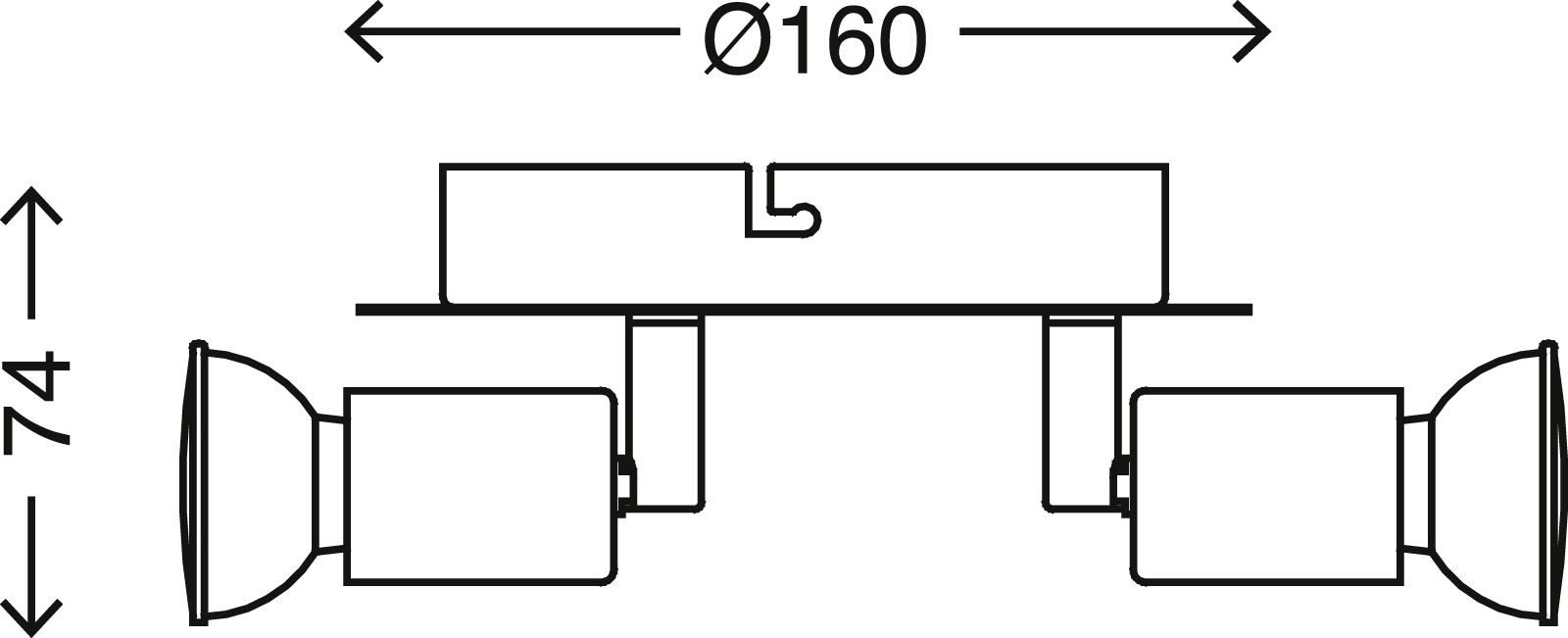 LED Spot Deckenleuchte, Ø 16 cm, 9 W, Chrom