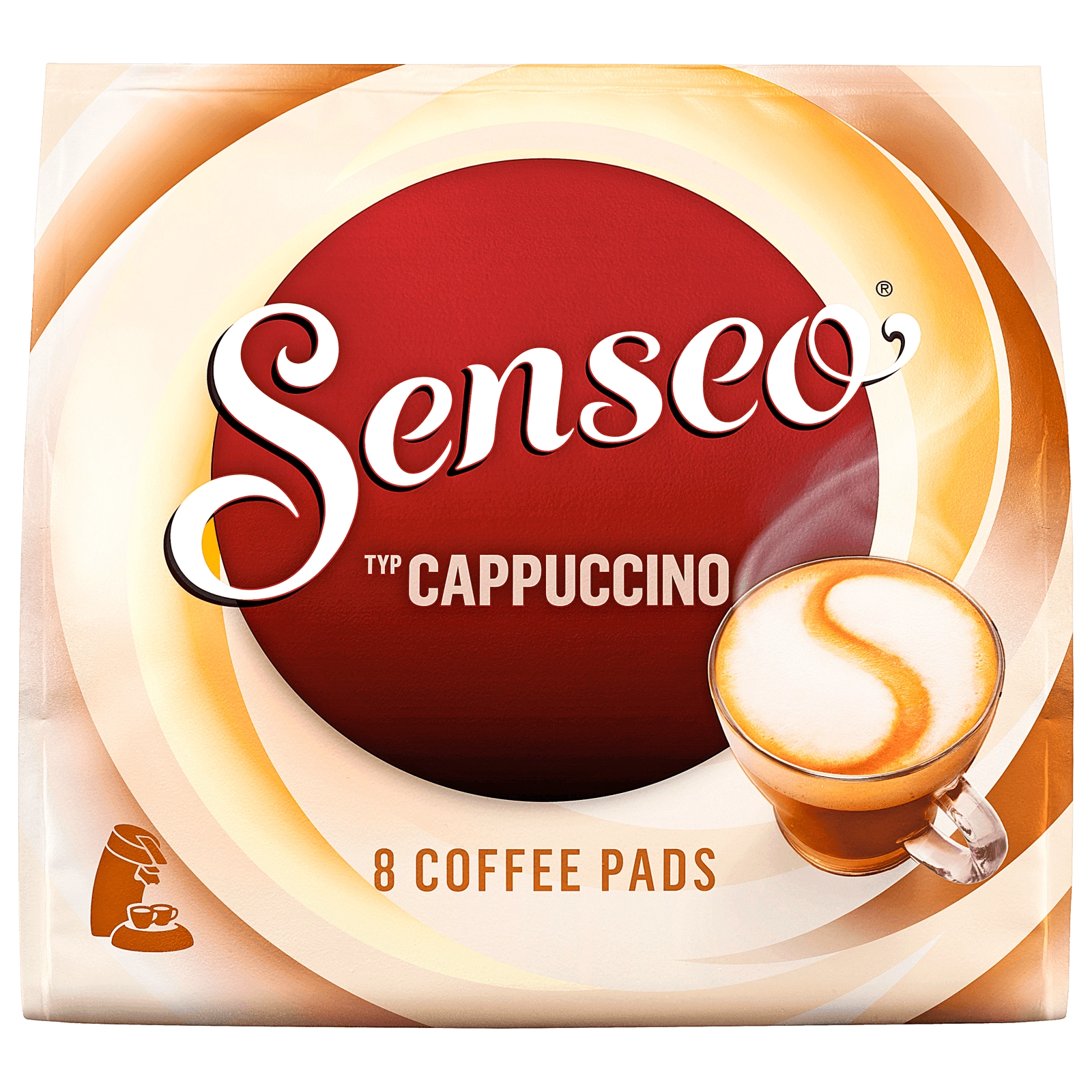 Senseo Kaffeepads Cappuccino 92g, 8 Pads