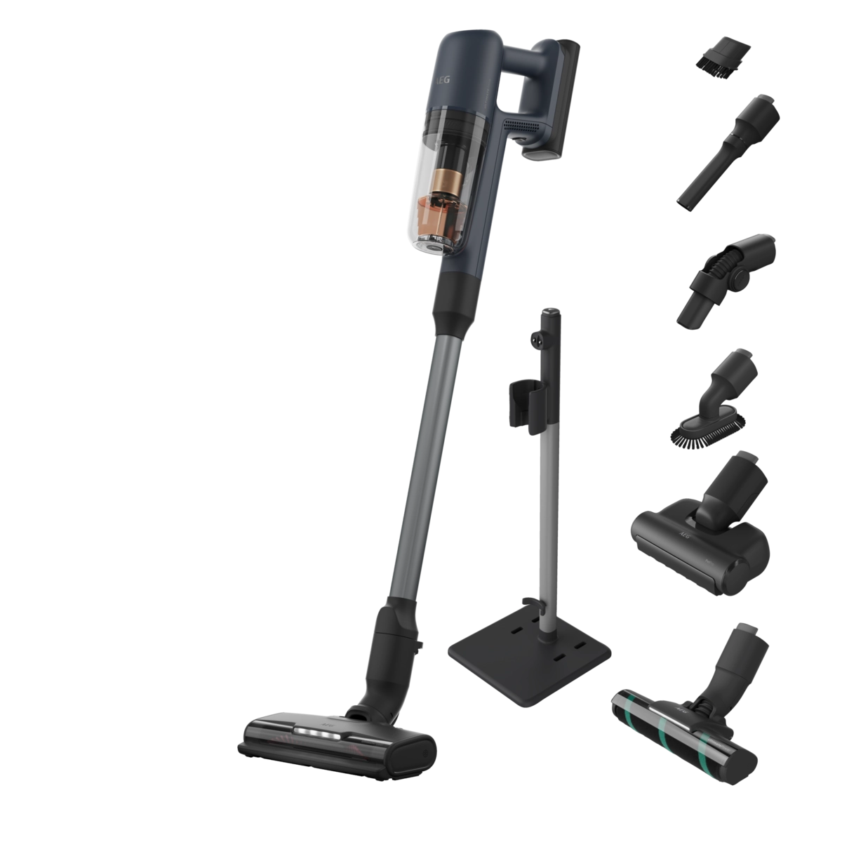 AEG ULTIMATE 7000 Akku-Staubsauger kabellos / Akkulaufzeit bis zu 50 Minuten / Farbe: Denim Blue AP71A142XN