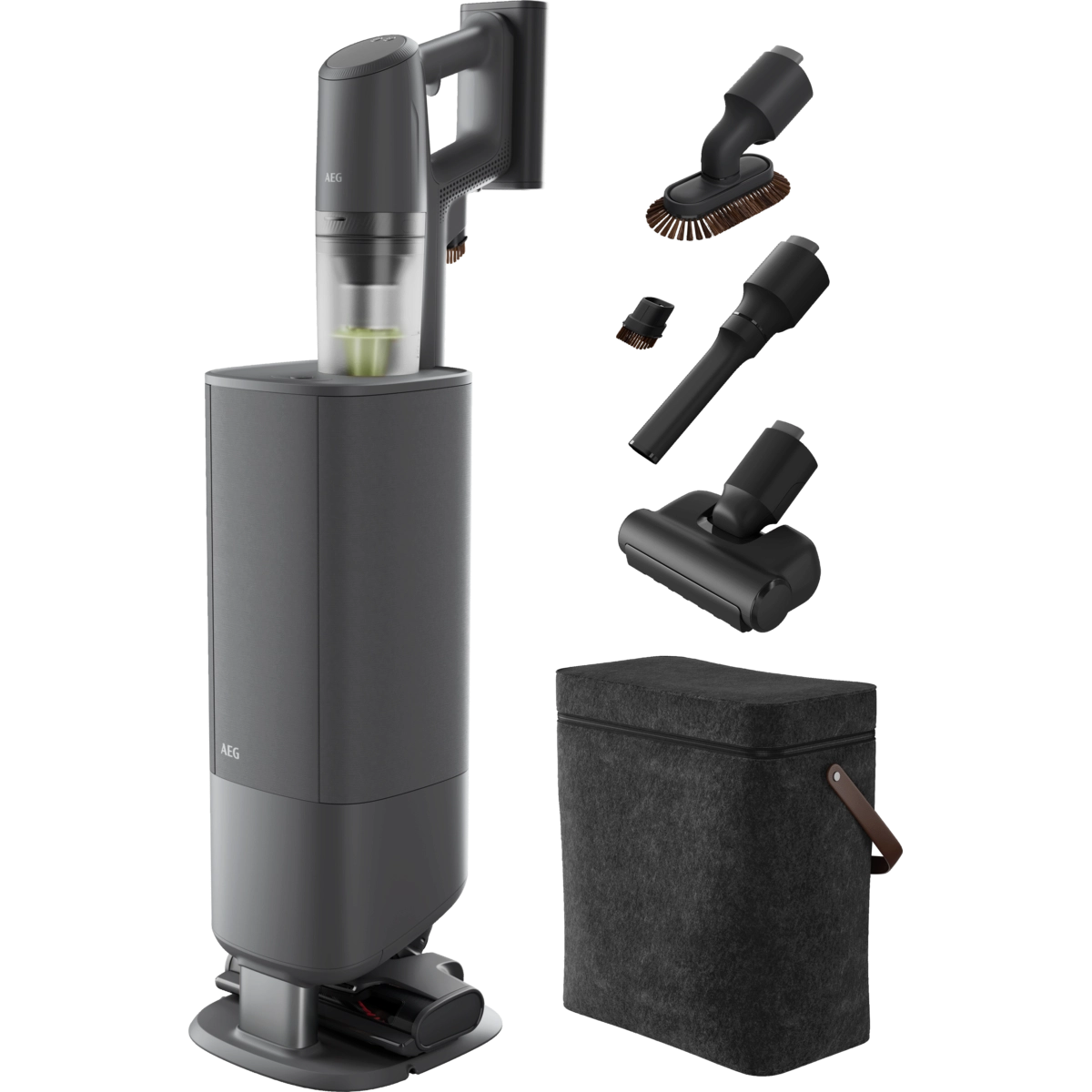 AEG 8000 Akku-Staubsauger kabellos / Multifunktions-Station zur Absaugung / Farbe: Dark Grey AP83AB25DG