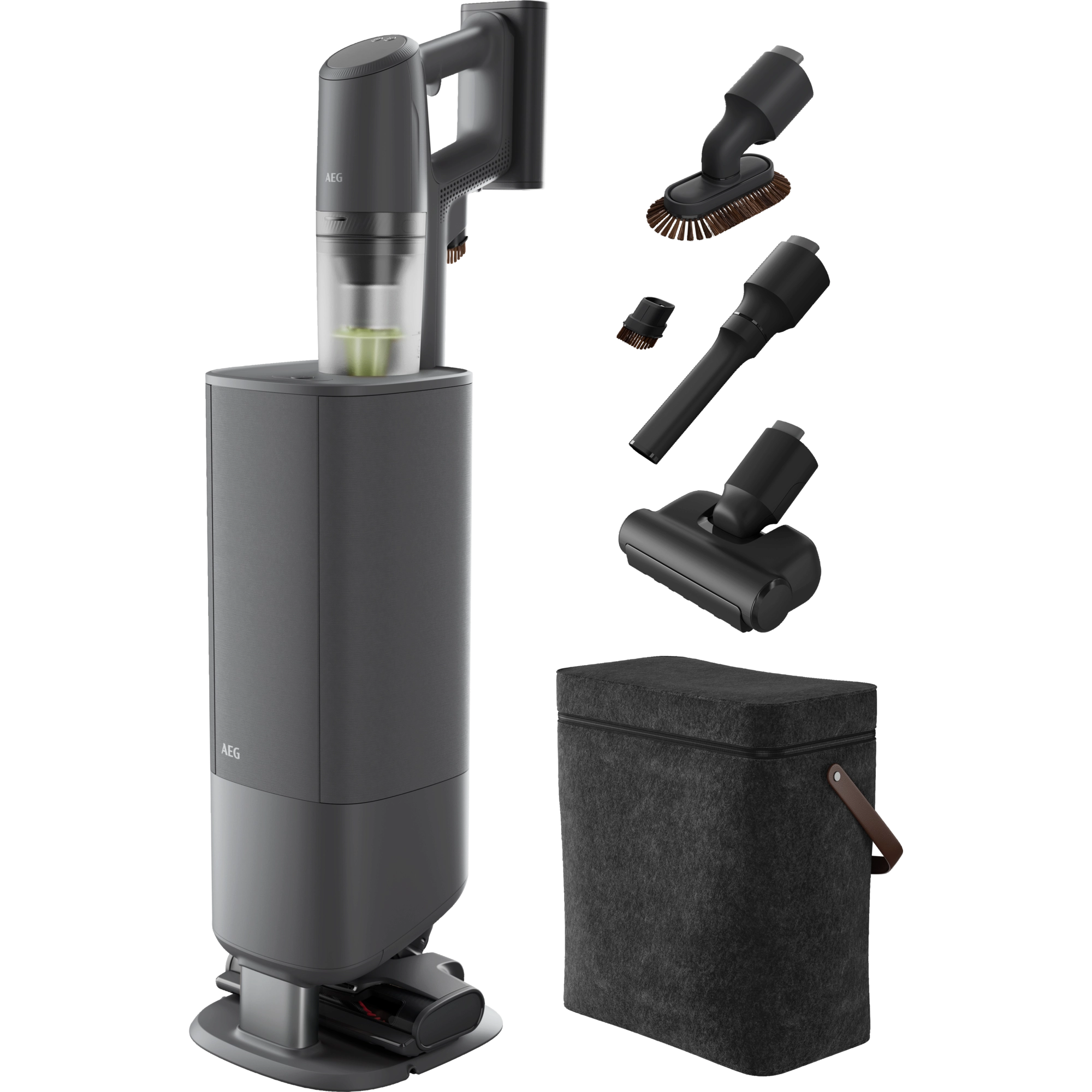 AEG 8000 Akku-Staubsauger kabellos / Multifunktions-Station zur Absaugung / Farbe: Dark Grey AP83AB25DG