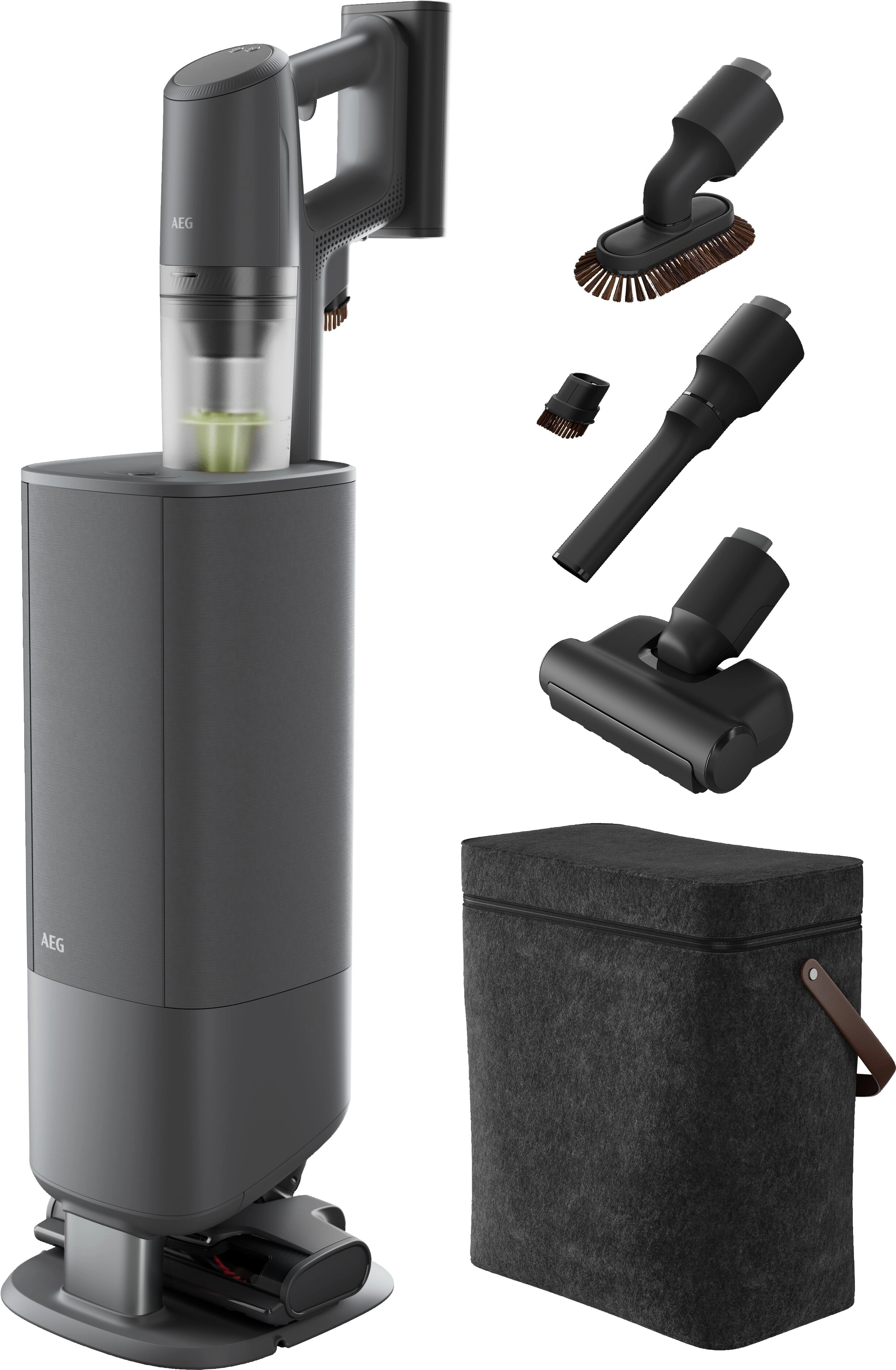 AEG 8000 Akku-Staubsauger kabellos / Multifunktions-Station zur Absaugung / Farbe: Dark Grey AP83AB25DG