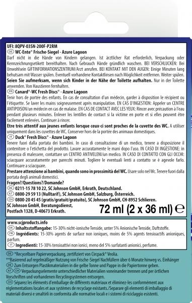 WC Ente Frische-Siegel Blau Azure Lagoon