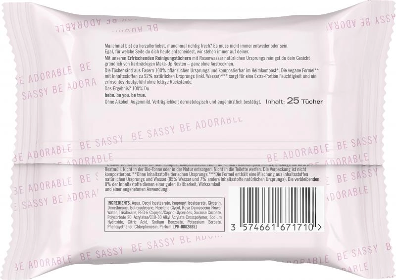 Bebe Erfrischende Reinigungstücher Normale Haut