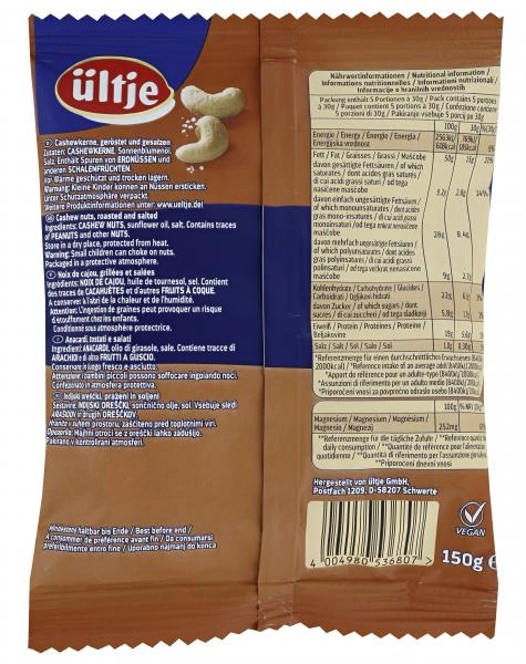 Ültje Cashews geröstet und gesalzen