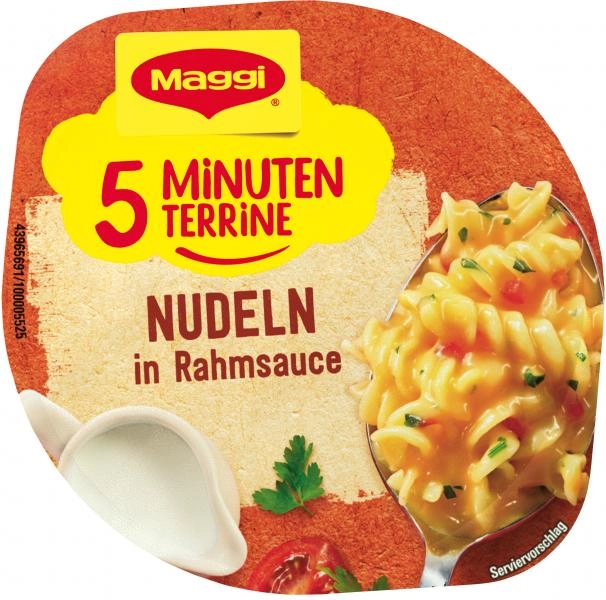 Maggi 5 Minuten Terrine Nudeln in Rahmsauce