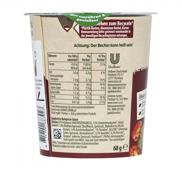 Knorr Pasta Snack Bolognese