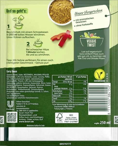 Knorr Feinschmecker Curry Sauce