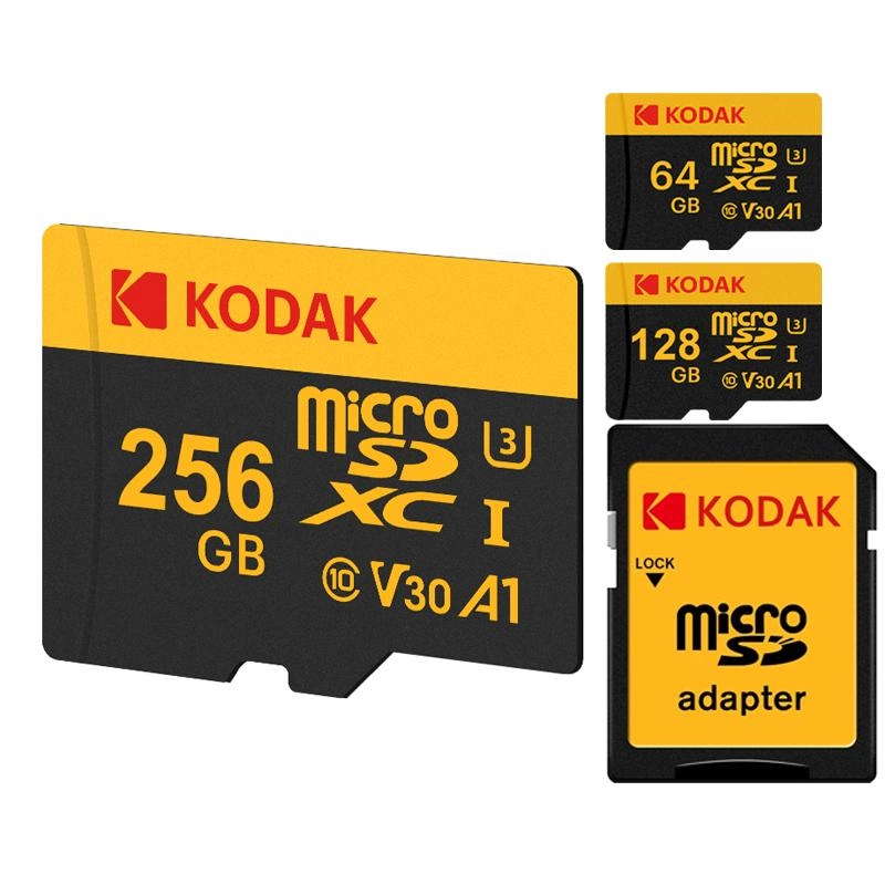 KODAK ULTRA PERFORMANCE U3 V30 A1 microSDXC UHS-I Flash-Speicherkarte mit Adapter Klasse 10 UHS-1, bis zu 100 MB/s für DSLR-Kamera-Smartphone U3 32GB