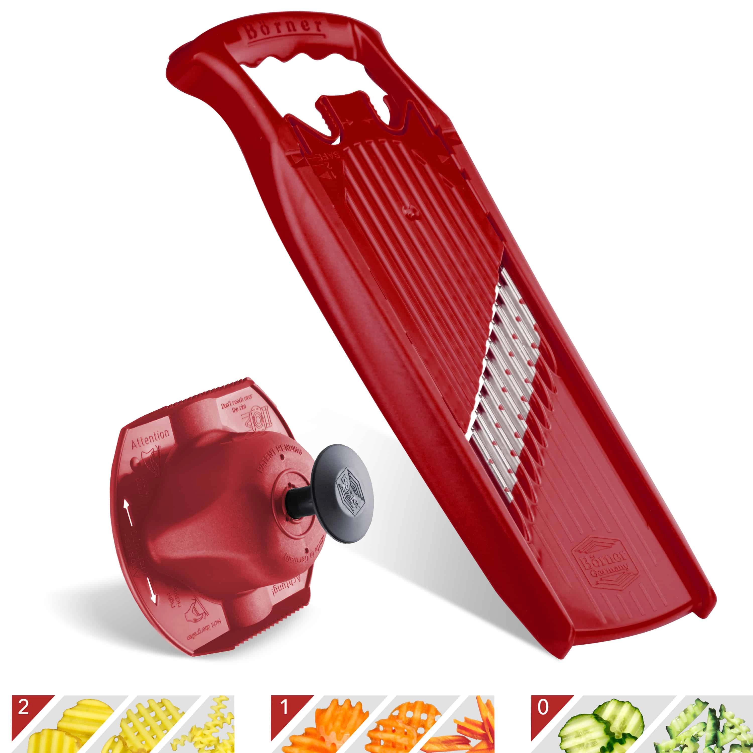 Börner Welle Waffel Powerline - mit Fruchthalter - Rot