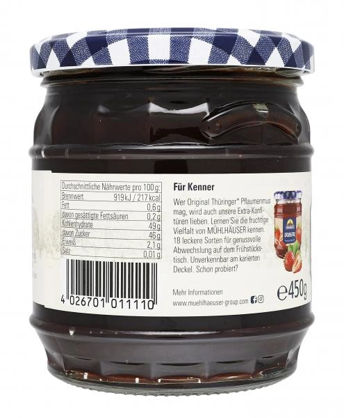 Mühlhäuser Thüringer Pflaumenmus