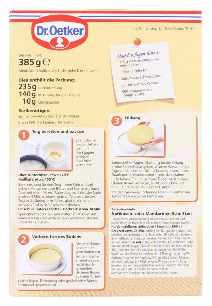 Dr. Oetker Käse-Sahne Torte