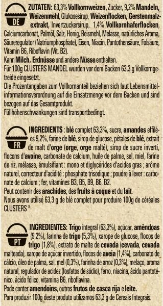 Nestlé Clusters Mandel, Cerealien mit knackigen Mandelblättchen & Vollkorn