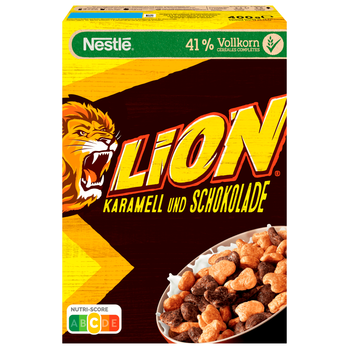Nestlé Lion Frühstücks-Cerealien mit 41% Vollkorn-Anteil
