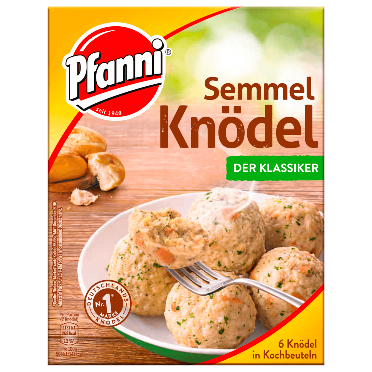 Pfanni Semmel Knödel im Kochbeutel Der Klassiker