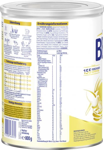 Nestlé Beba 1 Anfangsmilch von Geburt an