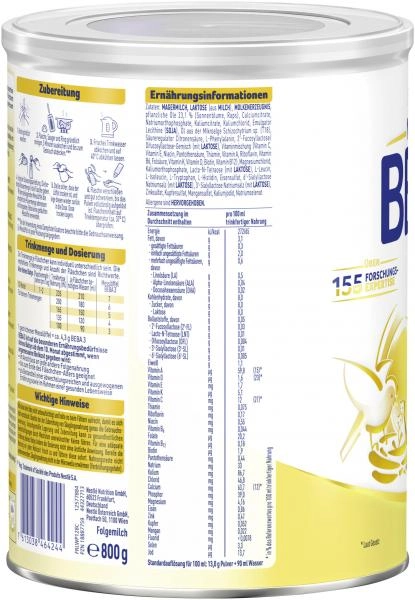Nestlé BEBA Folgemilch 3 dem 10. Monat