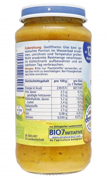 Alnatura Karotten mit Kartoffeln und Rind