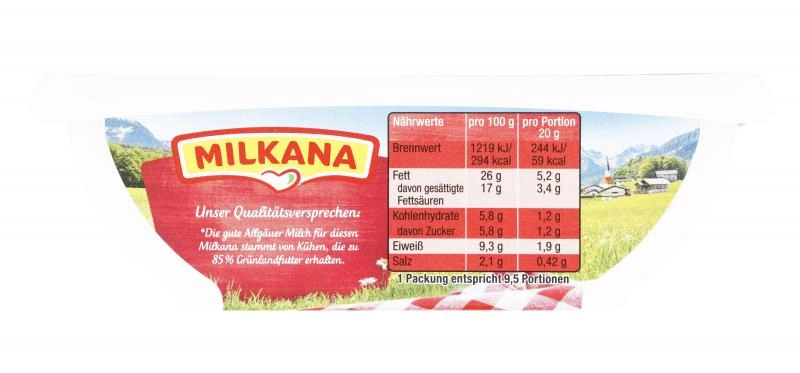 Milkana Schmelzkäse Salami