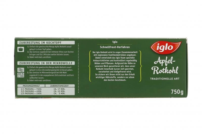 Iglo Apfel-Rotkohl traditionelle Art