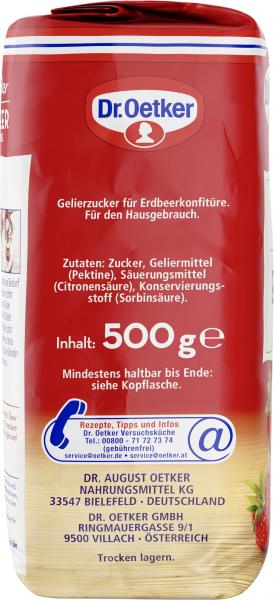 Dr.Oetker Gelierzucker für Erdbeerkonfitüre 500G