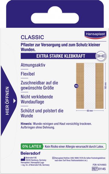Hansaplast Classic 1mx6cm 10ST