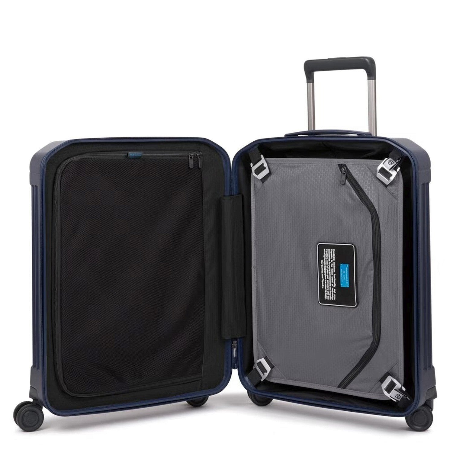 Piquadro Ultra Slim Kabinen-Hartschalentrolley 55 cm - blu/opaco