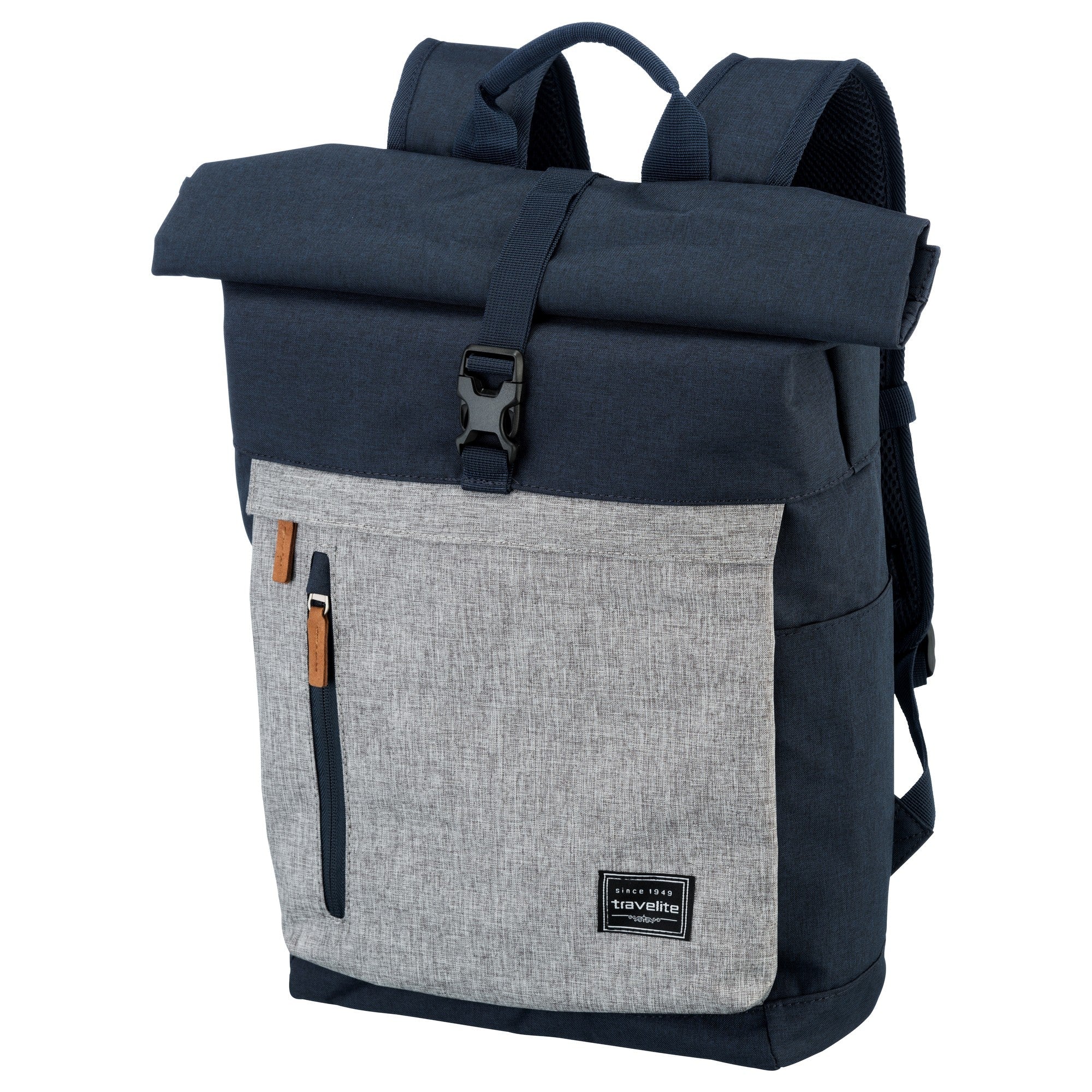 Travelite Basics Rollup Rucksack 60 cm - marine-grau