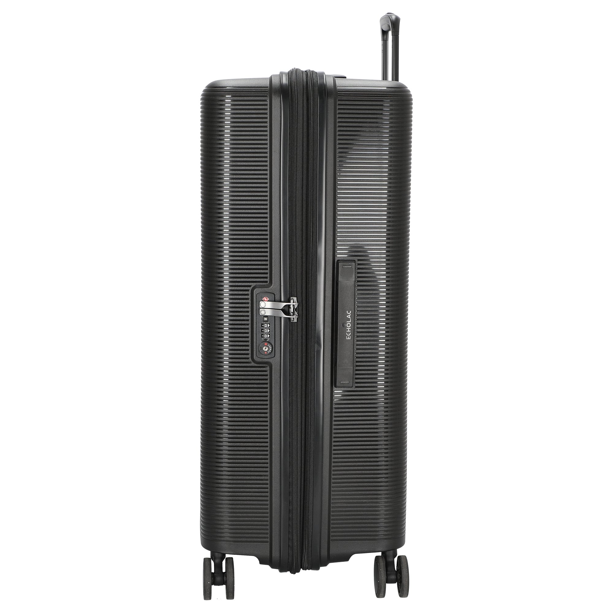 ECHOLAC Forza Koffer L 4-Rollen, erweiterbar Black